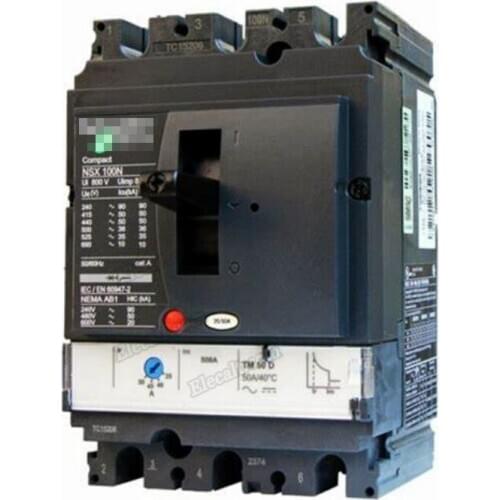 Circuit Breaker VigiCompact NSX100F TM100D - 4P 3D 100 A 440 V AC 50/60 Hz LV429940