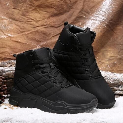 Men Shoes Winter Waterproof Safety Shoes Indestructible Warm Fur Casual OutdoorMilitary Walking Hiking Boots Big Size 45