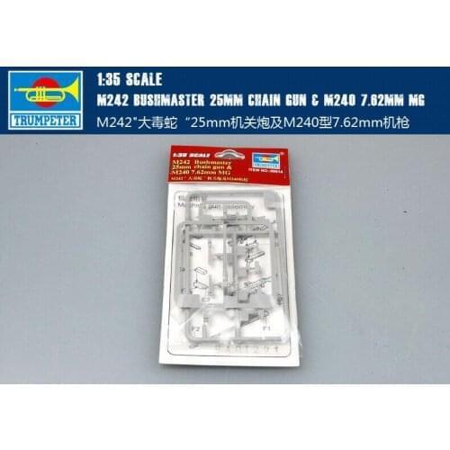 Trumpeter 06614 1/35 M242 BUSHMASTER 25MM CHAIN GUN M240 7.62MM MG Gun Kit