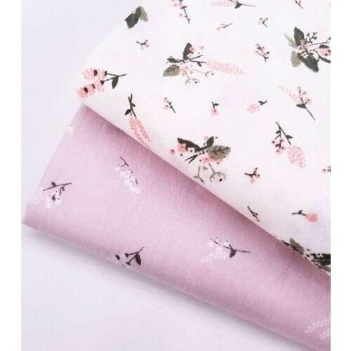 Floral Printed 100% Pure Cotton Twill Patchwork Quilting Fabric Fat Quarters Material For Baby&Child Sheets Dress Material Cloth