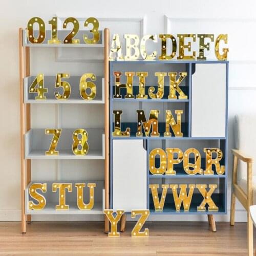 Decorative Letters Alphabet Letter LED Lights Luminous Number Lamp Decoration Battery Night Light Party Baby Bedroom Decoration