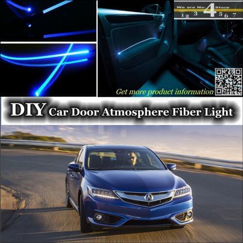 For Acura ILX interior Ambient Light Tuning Atmosphere Fiber Optic Band Lights Inside Door Panel illumination Not EL light