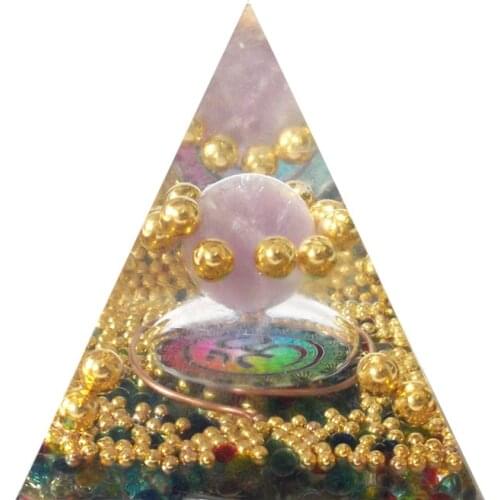Reiki Orgonite Natural Crystal Orgone Pyramid Energy Generator Citrine Emf Protection For Chakra Healing For Home