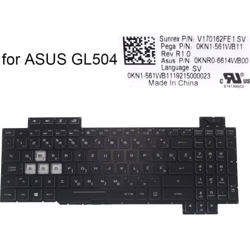 Croatian RGB backlight keyboard for Asus ROG Strix GL504 GW GL504GS GL504GM GL504GV Scar II WB computer keyboards 0KNR0 6614WB00