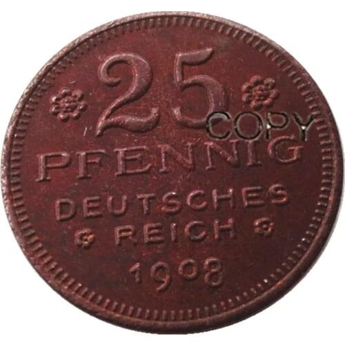 GERMANY (Empire) 25 Pfennig 1908 - Copper - PATTERN copy coin