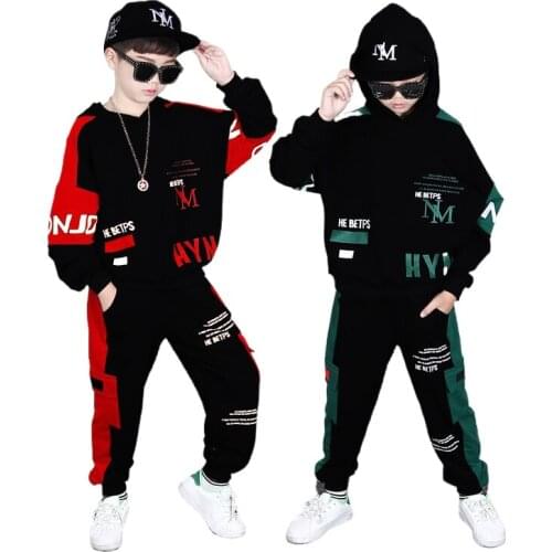 Boys Clothes Set Sweatshirt Pants 2 Piece Outfit Spring Autumn Kids Sport Suit Children Clothing 7 8 10 11 12 Years 2021 Fashion
