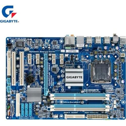 Gigabyte GA-EP43T-S3L Motherboard LGA 775 DDR3 USB2.0 16GB For Intel P43 EP43T-S3L Desktop Mainboard SATA II Systemboard Used