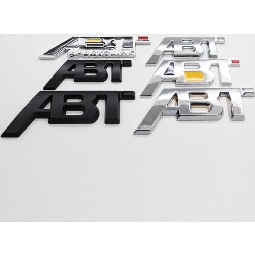 1pcs ABT Front grill emblem metal 3D Car logo Fender Tail side badge Creative decoration rear trunk emblem sticker Accessories