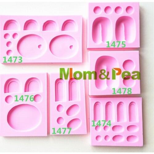 Mom&Pea 1473-8 Free Shipping Bear Rabbit Chick Mold Cake Decoration Fondant Cake 3D Mold Soap Mold Food Grade
