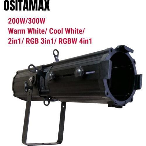 COB 200 300w LED Theater Spot Light Zoom Warm White Cool White 2IN1 3IN1 4IN1 Profile Audience Film Light Show Stage Spotlight