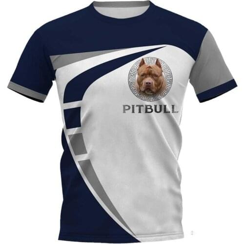 CLOOCL Mens T-shirt American Pit Bull Terrier Pitbull 3D Print Chest Dog Face Logo Tee Shirt Clothing Unisex Short Sleeve Tops