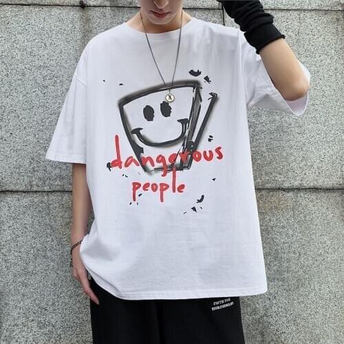 2020 Men Printing Hip Hop T-shirt Men Fashion O-Neck White T-Shirts Male Street-style Tshirt Tees Clothing Summer