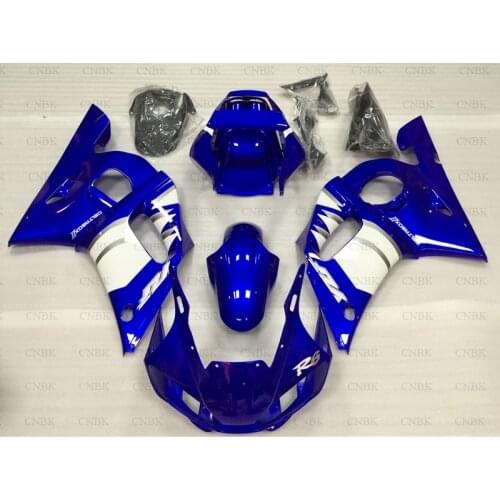 Motorcycle Fairing for YZF600 R6 1999 YZFR6 Plastic Fairings 01 02 YZFR6 Plastic Fairings 1998 - 2002 Blue White
