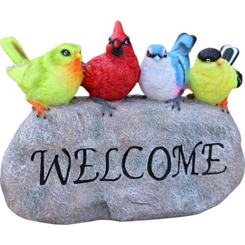 Psatoral Bird Welcome Brand Ornaments Accessories Outdoor Garden Figurines Crafts Courtyard Park Villa Furnishing Decoration Art