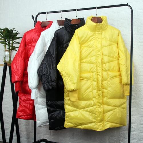 2019 New Autumn Women Winter Down Jacket Wram Thicken White Duck Down Coat Parkas Female Long Outerwear Tops Plus Size AB1683