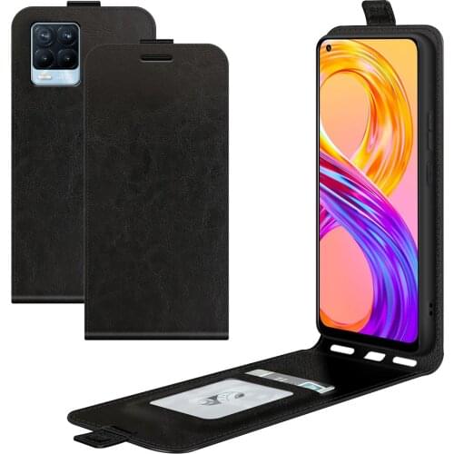Realme Q3 Pro Q3i 5G Luxury PU Leather Flip Case Vertical Open Down Up Case For Realme 8 Pro Case Coque