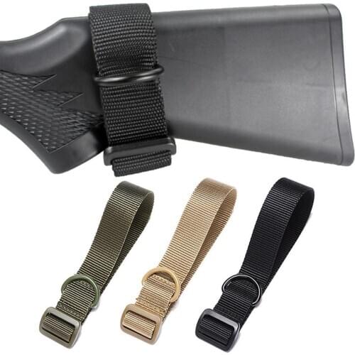 Abay Military Airsoft Tactical ButtStock Sling Adapter Gun Accessories Stock Rifle Rope Belt Gun Strapping Hunting Strap H2Y9
