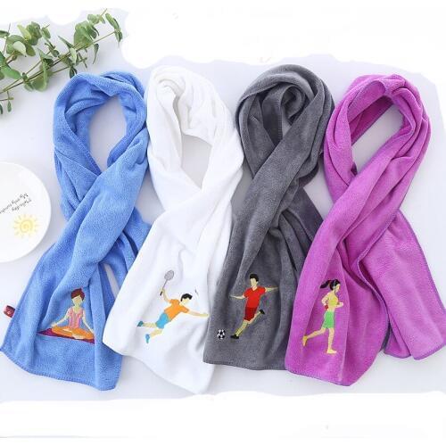 Yoga Sport Wipe Sweat Towel Quick-Drying Cold Sense Summer Fitness Sweat-absorbent Head Hanging Towels
