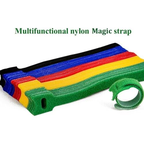 50pcsCable Velcro Wire Straps Nylon Hook And Loop Strap Cable Ties Reusable Fastening Wire Organizer Zip Ties Velcros Nylon Cord