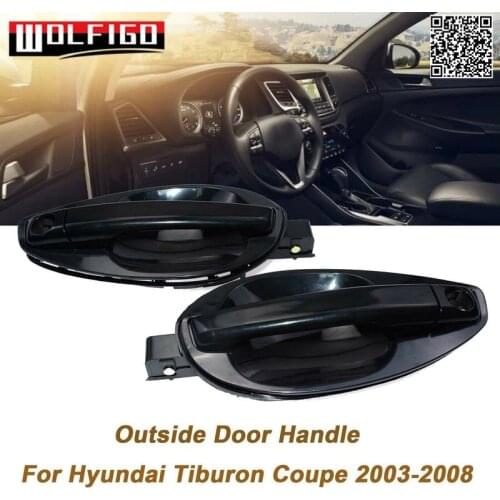 WOLFIGO New Pair Exterior Outside Door Handle LH RH Left Right For Hyundai Tiburon Coupe 2003-2008 826502C000,826602C000