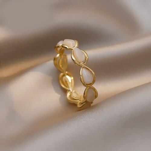 OEING New Korean Cat Eye Finger Ring For Woman Girl Party Gift Luxury Jewelry Accessories Dorpshipping