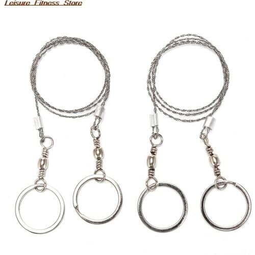2PCS/Lot Stainless Steel Wire Saw Outdoor Practical Emergency Survival Gear Tools Wholesale