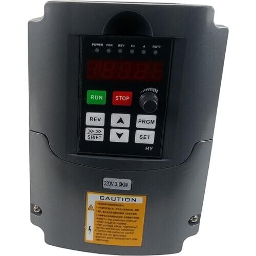220v 3.0kw VFD Variable Frequency Drive Inverter 1HP/3HP Input 3HP Output Adjustable On CNC Machine Tool Spindle Speed Control