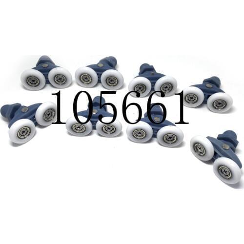 4PCS-8PCS Twin Shower Door Rollers/Runners 19/23/25/27mm Wheels Diameter Bathroom Door Runners Sliders Wheels Double wheel