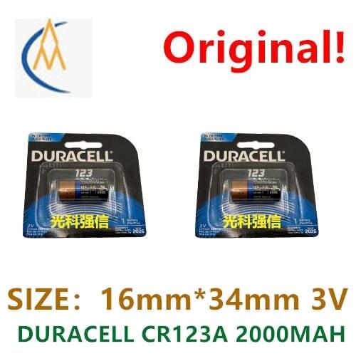 2PCS CR123A battery 3V rangefinder camera laser pen flashlight durable toy electronic products luminous golden overlord