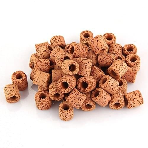 Acteria House Bio Porous Ceramic Rings Bio balls Filter Media with Mesh Bag for Aquarium Sump Canister Filter Koi Pond