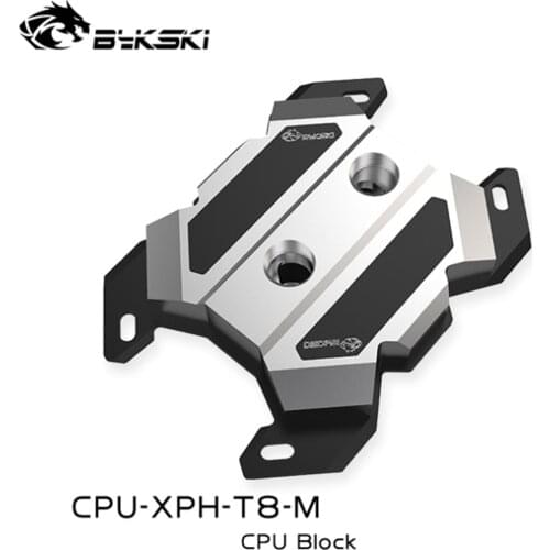 Bykski CPU-XPH-T8-M Metal CPU Water Cooling Block For Ryzen7/5/3 AM4/3+/3/2+/2 FM2+/FM2/FM1 Aluminum Armor Brass CPU Cooler