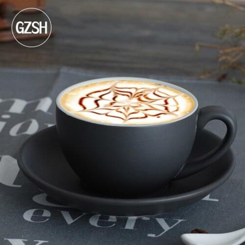 Frosted Cappuccino Coffee Cup 220ml European Ceramic Coffee Cup Competition Latte Cup Home Coffee Cup