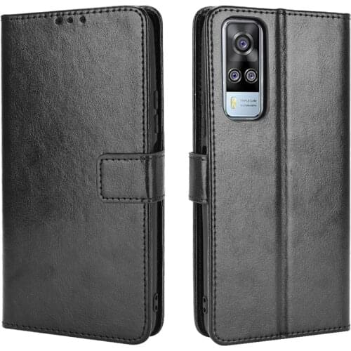 Case for Vivo Y51 2021 Premium PU Leather case Back Cover Flip Case Cover On for Vivo Y31 2021