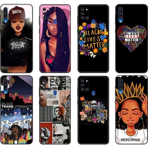 Black tpu Case For Samsung Galaxy A50 50S A30S A10 A01 A11 A21S A31 A41 A51 A71 M21 M30S S10 LITE Cover Black lives matter