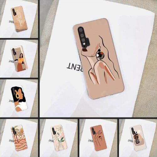 For Huawei Nova 7 6 Se Pro 5G Back Cover Silicone Transparent Art Girl Aesthetic Soft For Huawei Nova 5t 5i 5 Pro 5z Phone Case