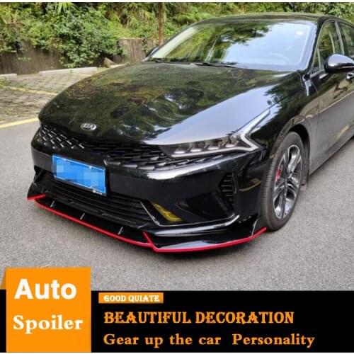 For Kia K5 Optima Body kit spoiler 2020-2021 Optima Rear lip rear spoiler front Bumper Diffuser Protector ABS Plastic 3Pcs