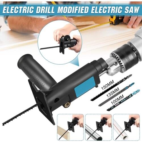 Electric reciprocating saw horse knife saw electric drill turn curve saw woodworking electric drill modification cutting assista