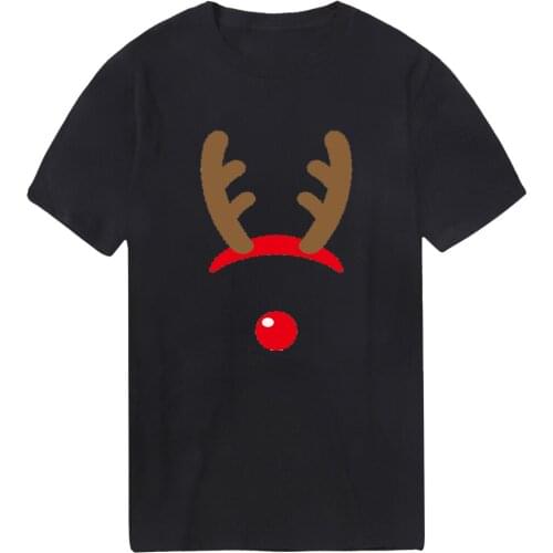 Print New Christmas Elk Tshirts Hip Hop Mans T-shirts Cotton Military Black Tees Male Bodybuilding Tops Breathable Men Camiaetas