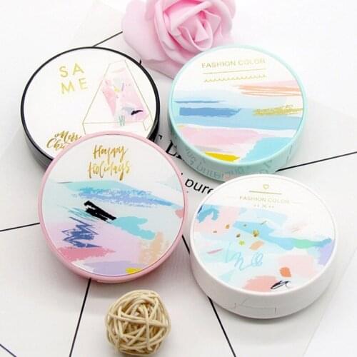 1Pcs Painting Contact Lens Case With Mirror Women Man Unisex Contact Lenses Box Eyes Contact Lens Container Round Travel Kit Box