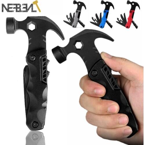 Multi Outdoor Camping Tools Adjustable Wrench/Car Multi-function Lifesaving Hammer Mini Pockets Multifunctional Tool