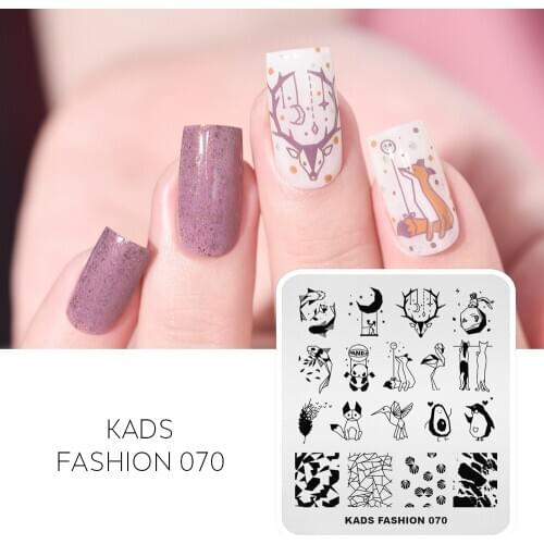 KADS Fashion Nail Stamping Plates Nail Art DIY Design Stamp Template Stainless Steel Classical Line Dots Design Theme For Nails