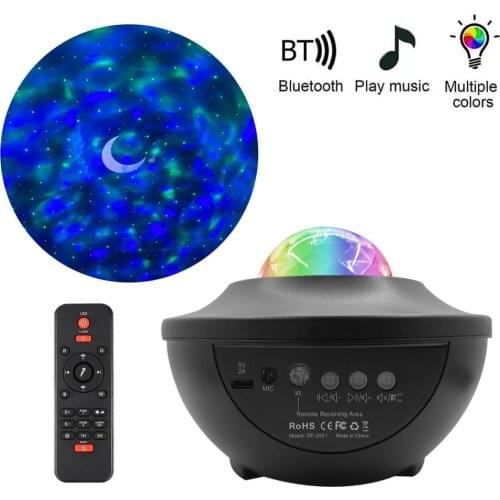 Music Starry Sky Projector Light Rgb Magic Ball Water Pattern Aurora Light Atmosphere Stage Light