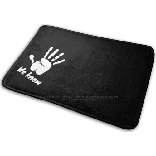 We Know-Dark Brotherhood Mat Rug Carpet Anti-Slip Bedroom Entrance Door Mat Dark Brotherhood Skyrim Games Gaming Elder Scrolls