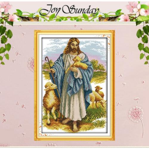 Jesus and Sheep (3) Patterns Counted Cross Stitch DIY 11CT 14CT Cross Stitch Set Chinese Cross-stitch Kits Embroidery Needlework
