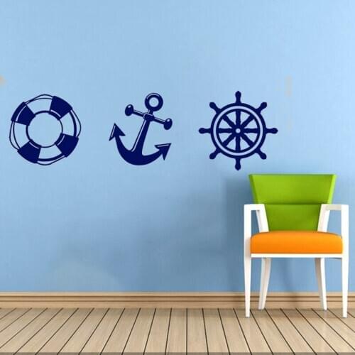 Decals Nautical Nursery Decal, Beach Decor, Vinyl Plane Wall Sticker Pattern Single-piece Package PVC ROWNOCEAN Modern Boy1