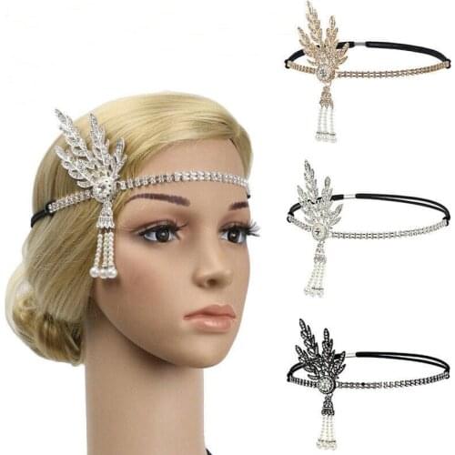 New Great Gatsby Headband Hat 1920s Hair Cap Silver Ivory Daisy Vintage Flapper Great Gatsby Flapper Costume Dress Accessories
