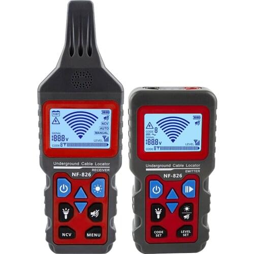 Noyafa NF-826 Wire Tracker Portable Underground Pipe Detector Professional Cable Finde Portable Telephone Cable Locator