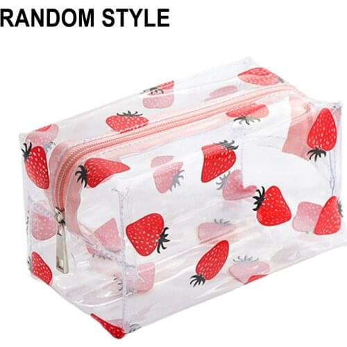 Transparent Wash Bag Big Pencil Case PVC School Supplies Pencil Bag Stationery Gift School Pencil Box For Cosmetics