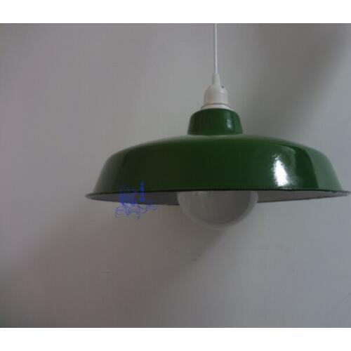 Simple Pendant Lights green shade enamel bar light cafe antique Pendant lamps 30s light Retro enamel lampshade road outdoor li