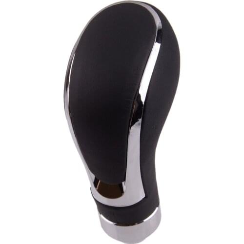 16mm PU Leather Gear Stick Shift Shifter Lever Knob With Adapters 12mm 10mm 8mm for Universal Manual & Automatic Cars